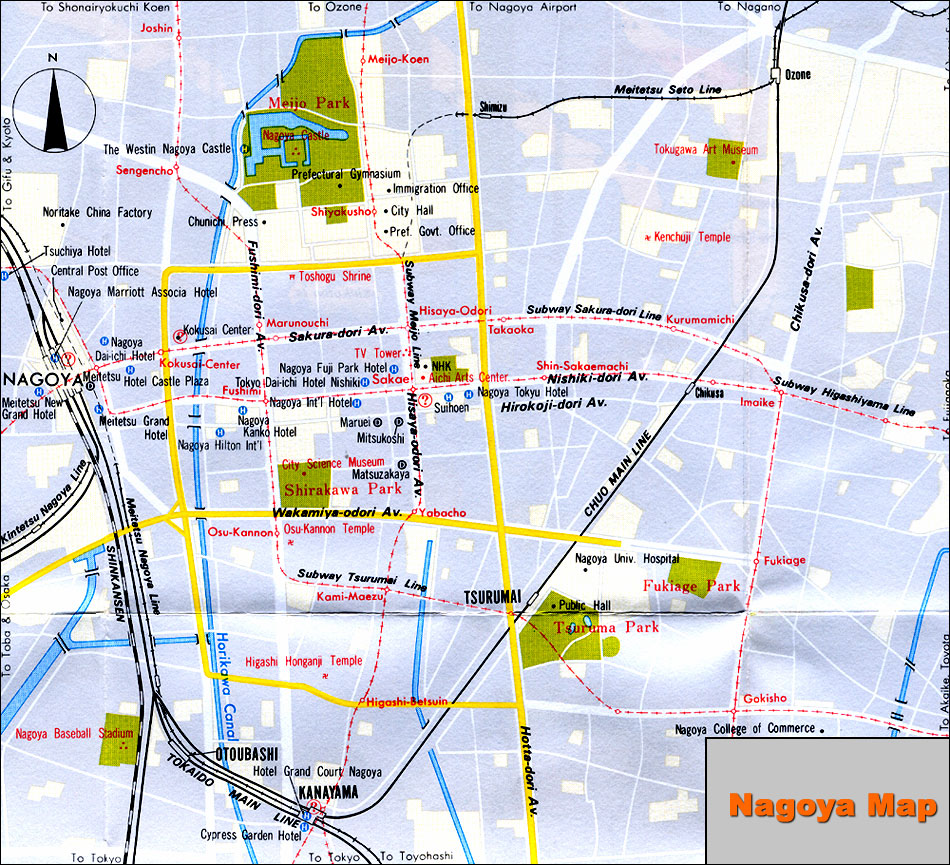 Nagoya Japan Map